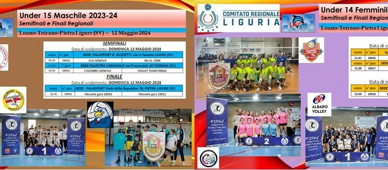 Fase Regionale Campionati Giovanili 2024 – Semifinali e Finali U15 maschile e U14 femminile (Savona – 12 Maggio 2024)