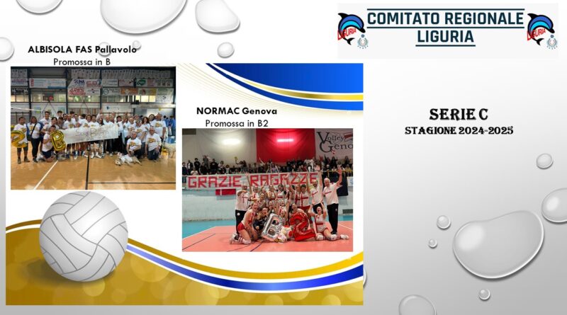 Campionati Regionali 2024-2025:                                                                        Albisola FAS Pallavolo e Normac in serie B
