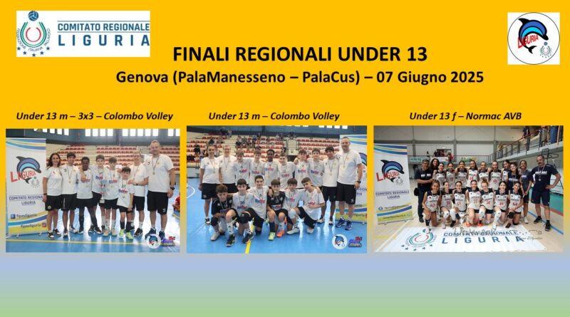 Finali regionali di categoria 2025 – [U13m]  – Sempre Colombo Volley Genova !!!